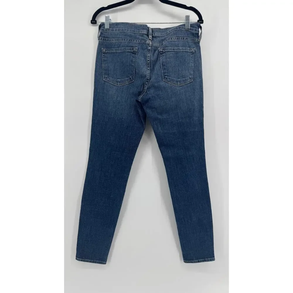 FRAME Denim le Skinny de Jeanne Skinny Jeans - Size 29 Classic Medium Wash - Picture 5 of 7